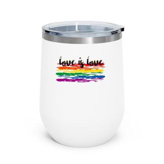 Love Is Love Gay Pride Parade 2021 Ver2 Wine Tumbler | Mazezy