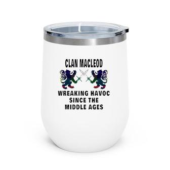 Macleod Scottish Tartan Scotland Family Clan Name Wine Tumbler | Mazezy