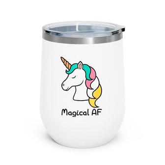 Magical Af Unicorn Tee Men Women Gift Wine Tumbler | Mazezy