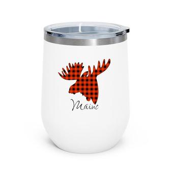 Maine Moose State State Of Maine Wine Tumbler | Mazezy