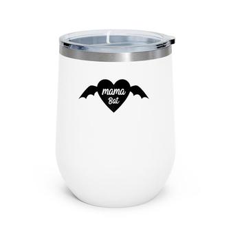 Mama Bat Goth Horror Raglan Baseball Tee Wine Tumbler | Mazezy