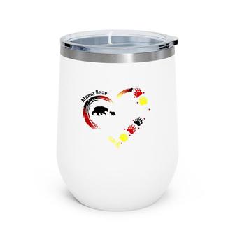 Mama Bear Heart Bear Paws Mother’S Day Wine Tumbler | Mazezy