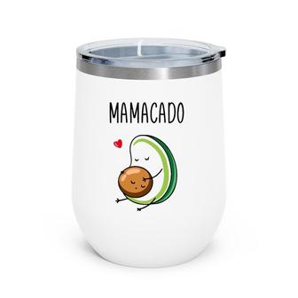 Mamacado Avocado Pregnant Mom Pregnancy Avo Wine Tumbler | Mazezy