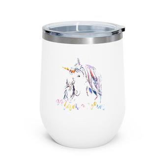 Mamacorn Mother's Day Unicorn Lover Wine Tumbler | Mazezy