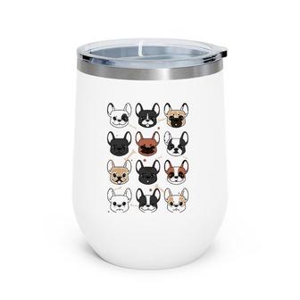 Many Frenchies French Bulldog Wine Tumbler | Mazezy
