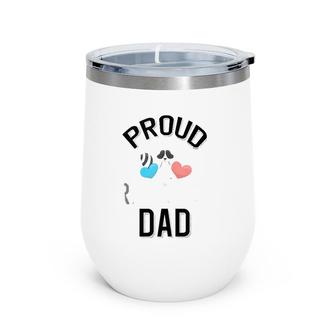 Mens Cute Raccoon Family - Proud Raccoon Dad Wine Tumbler | Mazezy