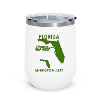 Mens Florida America's Mullet Funny Florida Wine Tumbler | Mazezy