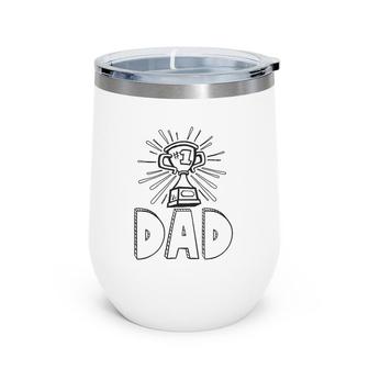 Mens Mens 1 Dad Coloring Tee Diy Father's Day Gift Idea Funny Wine Tumbler | Mazezy