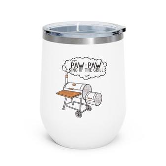 Mens Paw-Paw King Of The Grill Father's Day Wine Tumbler | Mazezy DE