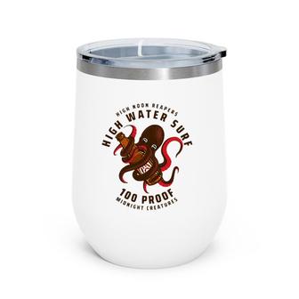 Mens Surfing Surfwear - 100 Proof - Mens Surfer - High Water Surf Wine Tumbler | Mazezy