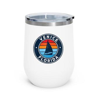 Mens Venice Florida Fl Vintage Sailboat Retro 70S Premium Wine Tumbler | Mazezy