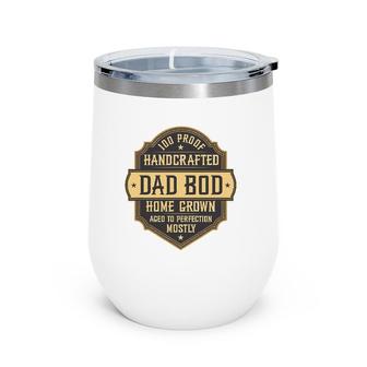 Mens Vintage Whiskey Label Dad Bod Funny Drinking Father's Day Wine Tumbler | Mazezy