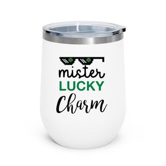 Mister Lucky Charm Sunglasses Boys Toddlers St Patrick's Day Wine Tumbler | Mazezy