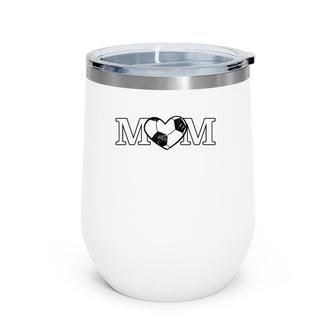 Mom Soccer Player Ball Heart Mother’S Day Wine Tumbler | Mazezy