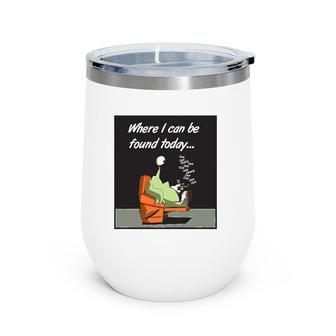 Monster In Favorite Chair Tv Remote Wine Tumbler | Mazezy