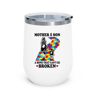 Mother & Son A Bond That Can't Be Broken Puzzle Road Version Wine Tumbler | Mazezy