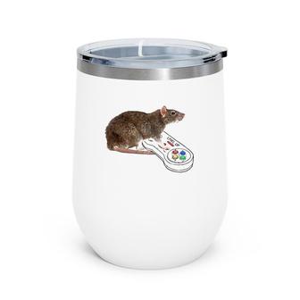 Mouse Rat Tee Gamer Playing Video Game Lover Mouse Pet Rat Wine Tumbler | Mazezy