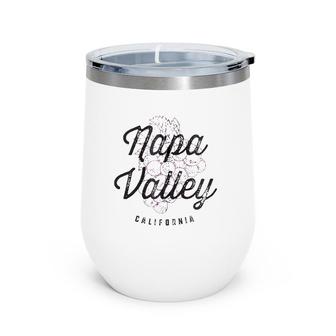 Napa Valley California Wine Country Vintage Tee Zip Wine Tumbler | Mazezy