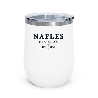 Naples Florida Palm Tree Surf Beach Gift Tee Wine Tumbler | Mazezy
