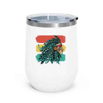 Native American Indian Tribe Lovers Vintage Wine Tumbler | Mazezy