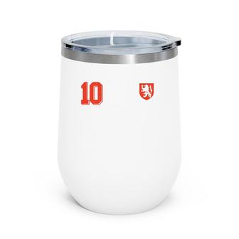 Netherlands Or Holland Design In Football Soccer Style Wine Tumbler | Mazezy