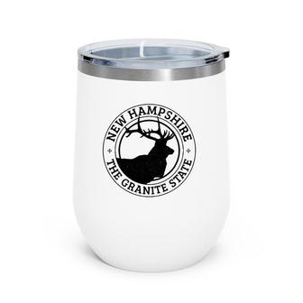 New Hampshire Granite State Elk Hunting Hunter Souvenir Gift Wine Tumbler | Mazezy