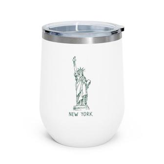 New York City Statue Of Liberty 4Th Of July Usa Wine Tumbler | Mazezy