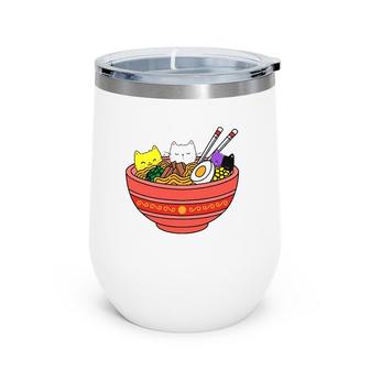 Nonbinary Cats Nonbinary Pride Ramen Wine Tumbler | Mazezy