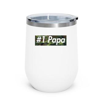 Number One Papa , Best Father, Dad Camo Box Wine Tumbler | Mazezy DE