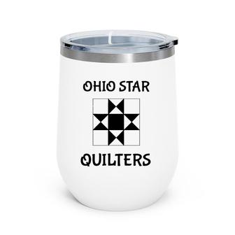 Ohio Star Quilters Quilting Club Wine Tumbler | Mazezy