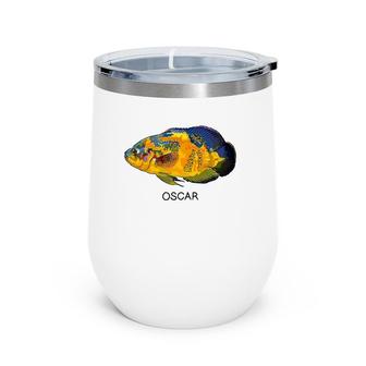 Oscars Freshwater Aquarium Fish Wine Tumbler | Mazezy