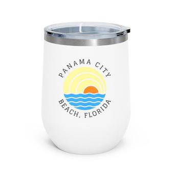 Panama City Beach Florida Waves Wine Tumbler | Mazezy