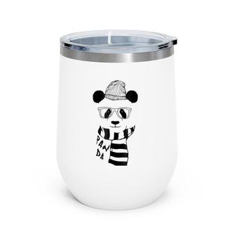 Panda Bear With Glasses Gift Wine Tumbler