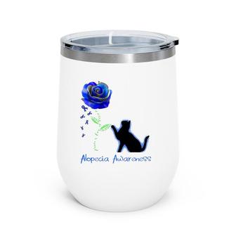 Paws For A Cure Alopecia Awareness Wine Tumbler | Mazezy