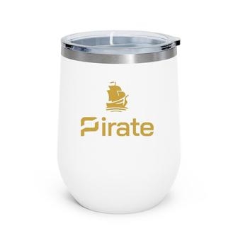 Pirate Chain Altcoin Pirate Ship Arrr Gold Wine Tumbler | Mazezy