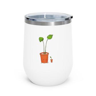 Plant Papa Gardening Lover Father's Day Gift Wine Tumbler | Mazezy