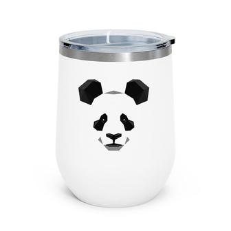 Polygons Panda Style Graphic Design Wine Tumbler | Mazezy