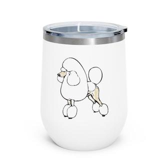Poodle Dog Breed Gift For Animal Dogs Fan Lover Wine Tumbler | Mazezy