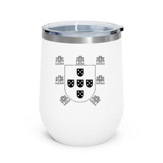 Portugal Emblem Portuguese Crest Graphic Tee Wine Tumbler | Mazezy