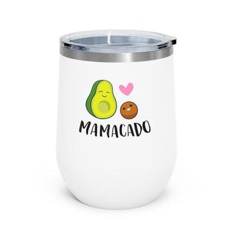 Pregnancy Announcement Avocado Mamacado Wine Tumbler | Mazezy