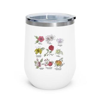 Princess Flowers Wine Tumbler | Mazezy
