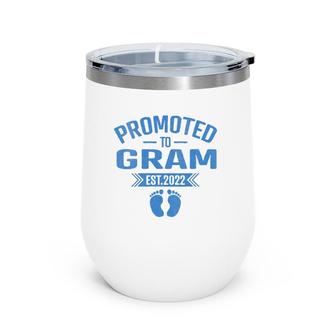 Promoted To Gram Est 2022 Mothers Day Grandma Gift For Women Wine Tumbler | Mazezy