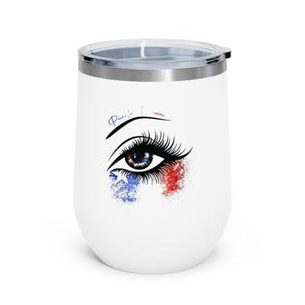 Puerto Rican Women Gift Puerto Rican Flag Eye Wine Tumbler | Mazezy