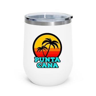 Punta Cana Dominican Republic Souvenir Beach Sunset Vacation Wine Tumbler | Mazezy
