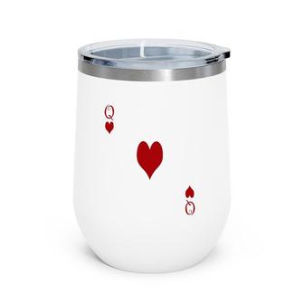 Queen Of Hearts- Easy Costumes For Women Wine Tumbler | Mazezy