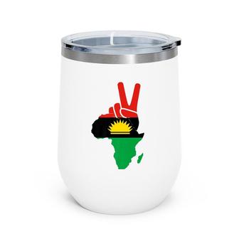 Republic Of Biafra Nigeria Biafran Peace Flag Of Biafra Premium Wine Tumbler | Mazezy