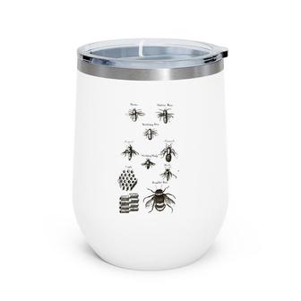 Retro Beekeeper Vintage Bees Bumblebees Honeycomb Gift Wine Tumbler | Mazezy