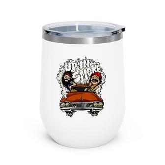 Retro Cheechs Smiling Arts Drive Up Classic In Chongs Gift Wine Tumbler | Mazezy