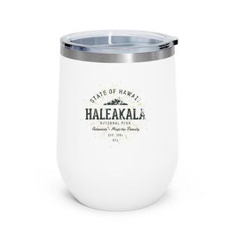 Retro Style Vintage Haleakala National Park Wine Tumbler | Mazezy
