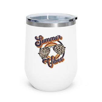 Retro Summer Vibes Wine Tumbler | Mazezy